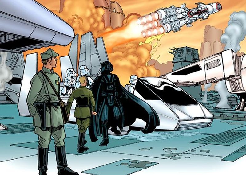 The Tantive IV escapes from Raltiir to Toprawa, as shown in Empire #5.
